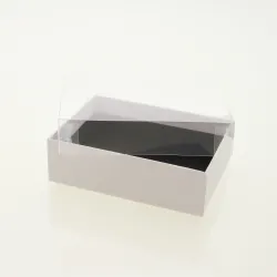 6 Choc Board Base & Clear Lid; White